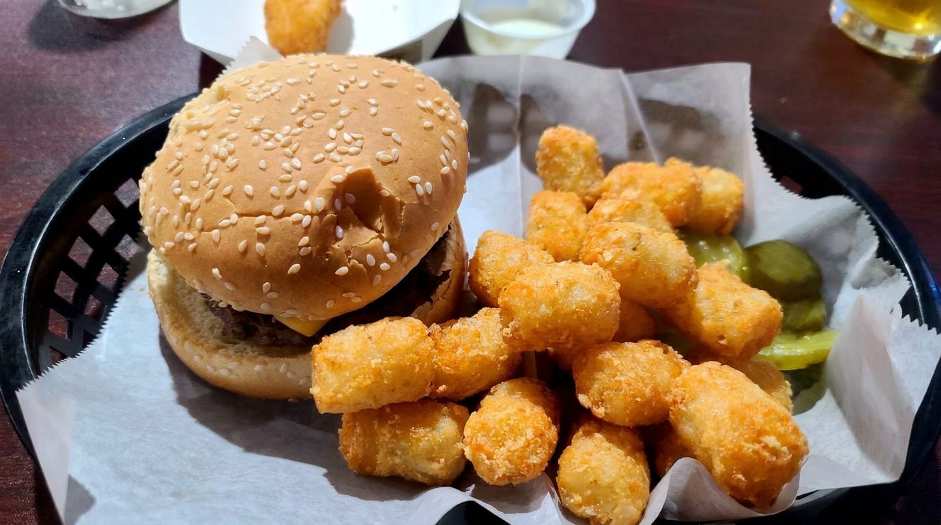 Burgers and baskets
